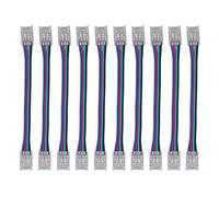 Alomejor Kit de Connecteurs de Bande Lumineuse LED, Forte compatibilité, Connexion Rapide pour Bricolage, Matériel PC de Bureau et de Maison