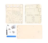 Alomejor Kit de Construction de Bras de Robot Mécanique pour Enseigner des Projets de Bricolage, Ensemble en Bois de Haute qualité de 12 Pièces