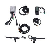 Alomejor Kit de Contrôleur de Moteur de Vélo électrique, Kit de Contrôleur de Vitesse 36V/48V 15A avec Kit de Modification de Vélo électrique LCD4 Panel pour Moteur 250W