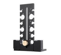 Alomejor Kit de Gabarit de Fabricant de Chevilles Réglable pour les Projets de Menuiserie avec Coupe en Alliage D'aluminium Noir à 12 Trous