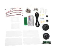 Alomejor Kit de Haut-parleurs Bluetooth à Monter Soi-même, avec Amplificateur de Son Haute fidélité pour Les Amateurs de Musique, Haut-parleurs en Acrylique Transparent 6W (Lampe à Eau Courante à