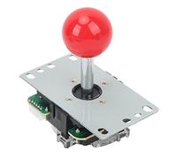 Alomejor Kit de Joystick D' USB, Contrôleur de Bâton de Jeu Plug and Play Longue Durée pour les Fans de Jeux Vidéo Classiques, en Métal ABS, DIY (rouge)