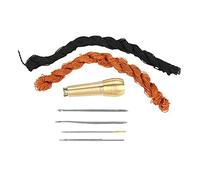 Alomejor Kit de Poinçon de Couture pour Bricolage, Fils Bruns Solides de 18m pour la Réparation de Chaussures avec Aiguilles en Acier Inoxydable pour la Maison