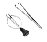 Alomejor Kit de Presseur de Démontage de Main de Montre, Outil de Précision Durable pour Horlogers 2 Pièces Style A et B pour la Réparation de Montres