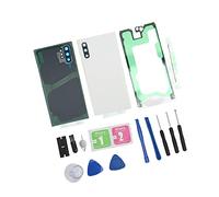 Alomejor Kit de Remplacement D'écran en Verre pour Note 10 Plus, Compatible avec Le Couvercle D'écran Extérieur Avant en Verre pour des Réparations Rapides (White)