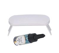 Alomejor Kit de Résine UV à Durcissement Rapide 25g, Ensemble de Colle UV pour Débutants en Bricolage, Lampe à Polymérisation pour la Fabrication de Bijoux Artisanaux, Matériau ABS (Balise bleue)