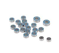 Alomejor Kit de Roulement de Moyeu Roue RC Premium en Acier, Résistant à L'usure pour 1/24 SCX24, 20pcs RC Double Ruba Scellé Roueur, Match pour les Ventilateurs Chenilles