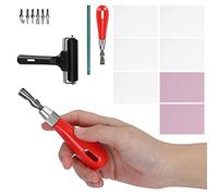 Alomejor Kit de Sculpture en Caoutchouc, Ensemble de Fabrication de Blocs de Tampons Durables pour L'artisanat D'art de Gravure avec Outils de Coupe pour les Amateurs de Bricolage