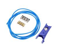 Alomejor Kit de Tubes PTFE pour Imprimante 3D, pour Filament de 1.75mm, Bleu, Résistant à la Chaleur et Durable, Prêt à L'emploi pour Ender 3 5 Pro