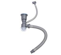 Alomejor Kit de Tuyau de Vidange pour évier Simple, Tuyau de Vidange pour évier de Cuisine de Grande capacité, traité avec Précision pour éviter les Fuites D'eau, Facile à Nettoyer et à Entretenir