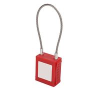 Alomejor Kit de Verrouillage par Câble de sécurité, Verrouillage Robuste pour Arrêt et Isolation Industriels, 85mm (rouge)