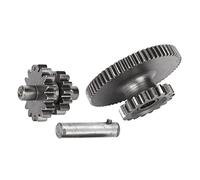 Alomejor Kit d'engrenage de Démarrage du Moteur 17T, Meilleures Performances, durabilité Premium, Excellent Remplacement, adapté à la Moto ATV Quad CG125 CG200 CG250, Acier Inoxydable,