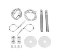 Alomejor Kit d'épingles de Capuche pour Voiture Pins Hood Pins Moteur Hood Plache avec Corde de 24 Pouces Taille de Filetage de 2,5 Pouces pour l'accessoire modifié par la Voiture