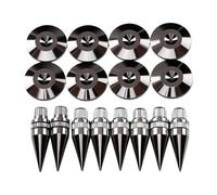 Alomejor Kit D'isolation de Pointe de Haut-Parleur en Cuivre, 8 Cônes | Pieds audio de découplage au sol, corps de pointes filetés de 36mm, amortissement des vibrations pour amplificateur de
