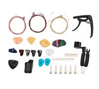 Alomejor Kit d'outils de Guitare, Accordeur en Métal avec 15 Médiators, Outil de Changement de Cordes Facile pour les Joueurs de Guitare électrique, ukulélé et Banjo