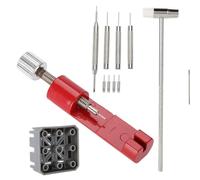 Alomejor Kit D'outils de Réparation de Bracelet de Montre, Kit Professionnel de Démontage de Goupille de Lien pour Horloger Couleur Acier 115g