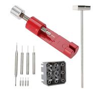 Alomejor Kit D'outils de Réparation de Bracelet de Montre, Kit Professionnel de Démontage de Goupille de Lien pour Horloger Couleur Acier 115g