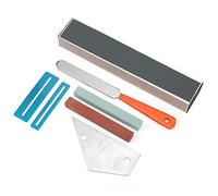 Alomejor Kit D'outils Luthier pour Guitare, Lime à Frettes Professionnelle en Acier Inoxydable et Protection de Touche pour la Réparation du Polissage, avec Nivellement à Bascule pour