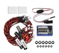 Alomejor kit LED RC, Modes clignotement réaliste kit éclairage Voiture Faible consommation 12 lumières for Pilotes Courses Nocturnes et Loisirs extérieurs