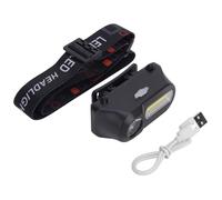 Alomejor Lampe Frontale Lampe Frontale Rechargeable USB ABS 6 Modes d'Éclairage 180lm COB 100lm XPE Bandeau Réglable pour Camping Pêche Cyclisme Randonnée