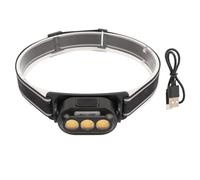 Alomejor Lampe Frontale LED Très Brillante, Rechargeable par USB, Plusieurs Modes D'éclairage pour la Pêche de Nuit et la Course à Pied