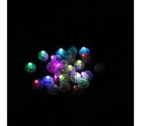 Alomejor Lampes à Boule Led Lumières de Ballon pour la Décoration de Festival, Couleur Changeante 100 Pièces/lot pour la Fête de Mariage à la Maison (COLORFUL)
