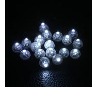 Alomejor Lampes à Boule Led Lumières de Ballon pour la Décoration de Festival, Couleur Changeante 100 Pièces/lot pour la Fête de Mariage à la Maison (WHITE)