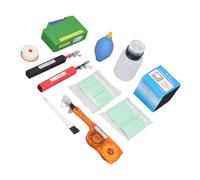 Alomejor Le Kit de Nettoyage de Fibre Optique Haute densité Permet Un Polissage sans Alcool, adapté aux Connecteurs SC FC St LC MU MPO MTP de 1,25 Mm et 2,5 Mm, Matériau ABS