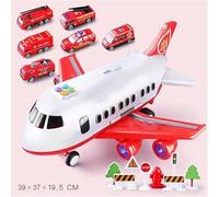 Alomejor Le Sujet du Modèle D'Avions pour Enfants avec des Lumières et des Sons Fonctionne pour des Jeux de Jeu et Un Apprentissage Amusant pour Les Grands Jouets pour Les Avions avec des Voitures