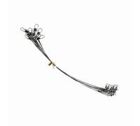 Alomejor Leaders de Fil de Pêche en Acier Haute Résistance 20 Pièces - Câble Métallique de Pêche Résistant à L'abrasion avec émerillons et Boutons-pression pour les Pêcheurs - 18 Cm Ligne de en (18cm)