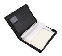 Alomejor Leather Portfolio with 10 File Pockets