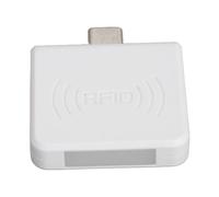 Alomejor Lecteur de Carte D'identification par Radiofréquence, Compact, Type C, Contact, à Réponse Rapide, pour Téléphones Portables, ABS, 1 unité (WHITE)