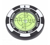 Alomejor Lecteur de Vert de Golf, échelle Claire et Précise avec Niveau à Bulle intégré, Marqueur de Balle de Golf en Alliage de Zinc pour Une Stratégie de Mise Précise (Black)