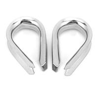 Alomejor Les Cosses de 14MM Serrent Les Cosses Marines de Câble Métallique de Manchon de Câble de Bateau en Acier Inoxydable