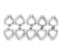 Alomejor Les Cosses de 3MM Serrent Le Câble Métallique Marin Cosses Le Clip de Douille de Câble de Bateau en Acier Inoxydable