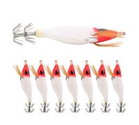 Alomejor Leurre Crevette Lumineux, Appât de Pêche avec Doubles Hameçons