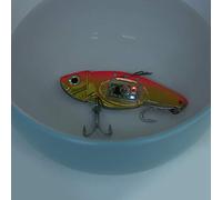 Alomejor Leurre de pêche à LED précis avec lampe clignotante pour eau sombre, tôt le matin et eaux profondes, rouge métallique, 1 pièce (rouge)