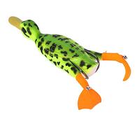 Alomejor Leurre de Pêche en Forme de Canard, Appât Artificiel Idéal pour la Pêche en Surface, en PVC, avec Hélice, pour Bar, Poisson-Chat, Perche, 12cm