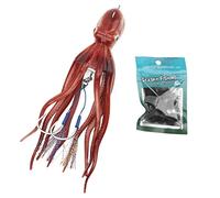 Alomejor Leurre de Poulpe de Pêche Rouge, Leurre de Calmar Artificiel Portable pour Accessoire de Pêche en Mer