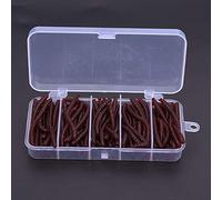 Alomejor Leurres de Pêche 100 Pièces Appâts de vers de Terre en Silicone Réutilisables 6 Cm Matériel Souple pour la Pêche au Bar en Eau Douce et en Eau Salée