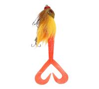 Alomejor Leurres de Pêche, Appâts Spinner avec Un Design de Cheveux Unique pour la Pêche en Eau Salée en Plein Air (Yellow)