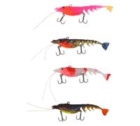 Alomejor Leurres de Pêche Souples Coulants, Appâts Crevette avec Poids