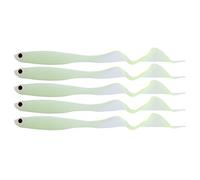 Alomejor Leurres pêche Lumineux, Souples appâts tête plombée 13 cm Lot de 5 for mer Eau Douce Nocturne débutants Experts