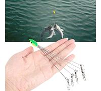 Alomejor Leurres Umbrella Rigs avec 5 Agrafes à émerillon | Métal Durable, anti-déformation, leurre de pêche en eau douce, facile à utiliser, attire les poissons