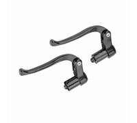 Alomejor Levier de Frein de Vélo, Conception Ergonomique Légère pour les Amateurs de Cyclisme, Paire de Leviers en Alliage D'aluminium pour Vélo à Pignon Fixe, Pliant, Noir (BLACK)