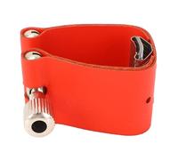 Alomejor Ligature de Saxophone Alto, Attache d'embout en Cuir avec Vis de Réglage, Adaptée aux Saxophonistes Alto et Baryton