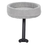 Alomejor Lit de Bureau pour Chat, Perchoir de Bureau Suspendu Confortable pour Espace de, Structure en Fer pour Hamac pour Chat monté sur