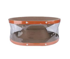 Alomejor Lit Interactif Amusant à Gratter pour Chats Potelés, Papier ondulé épais et Solide, sans Danger pour Les Meubles