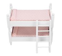Alomejor Lit superposé de Poupée, Lit Miniature à Double Couche pour Les Enfants Jeu, Meubles de Chambre à Coucher de Poupée et Décoration de Présentation (Point)