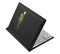 Alomejor Livre D'album de Pièces de Monnaie Super Transparent, 250 Pochettes, Support de Collecte d'argent, 8,46x6,77 Pouces, pour Collectionneurs de Pièces de Monnaie, Rouge (Sombre la Nuit)